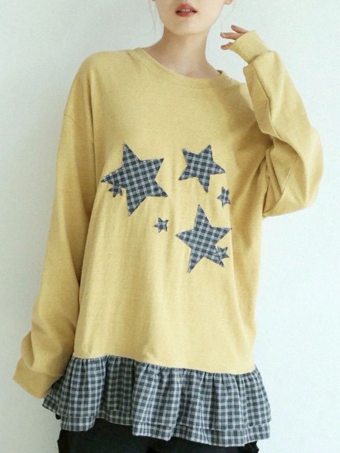 12/21 20:00 再販【Uglyshadow】STAR FRILL LONGSLEEVED T-SHIRT