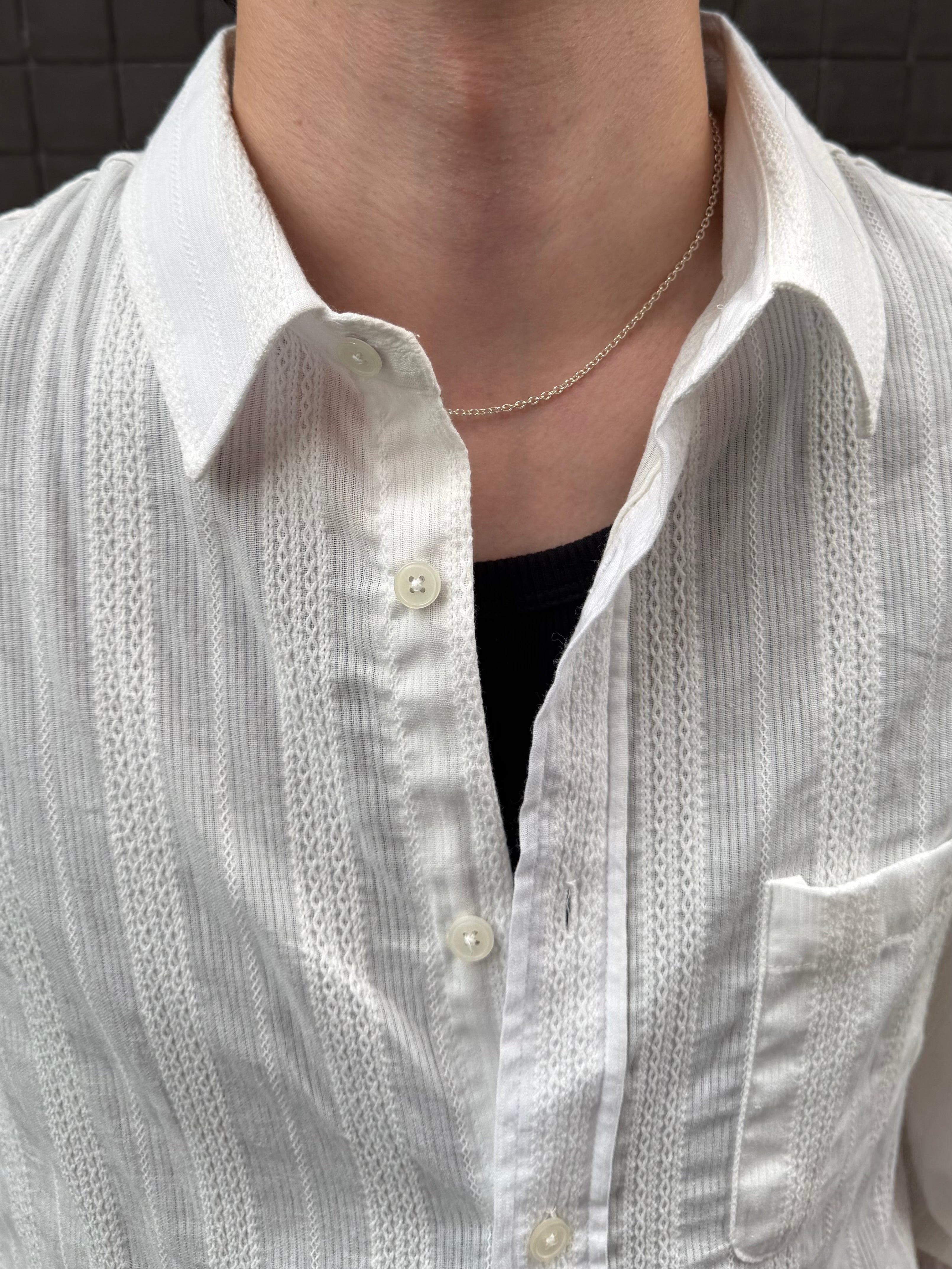東京店WEB限定受注制【Chikashitsu +】cropped linen shirt