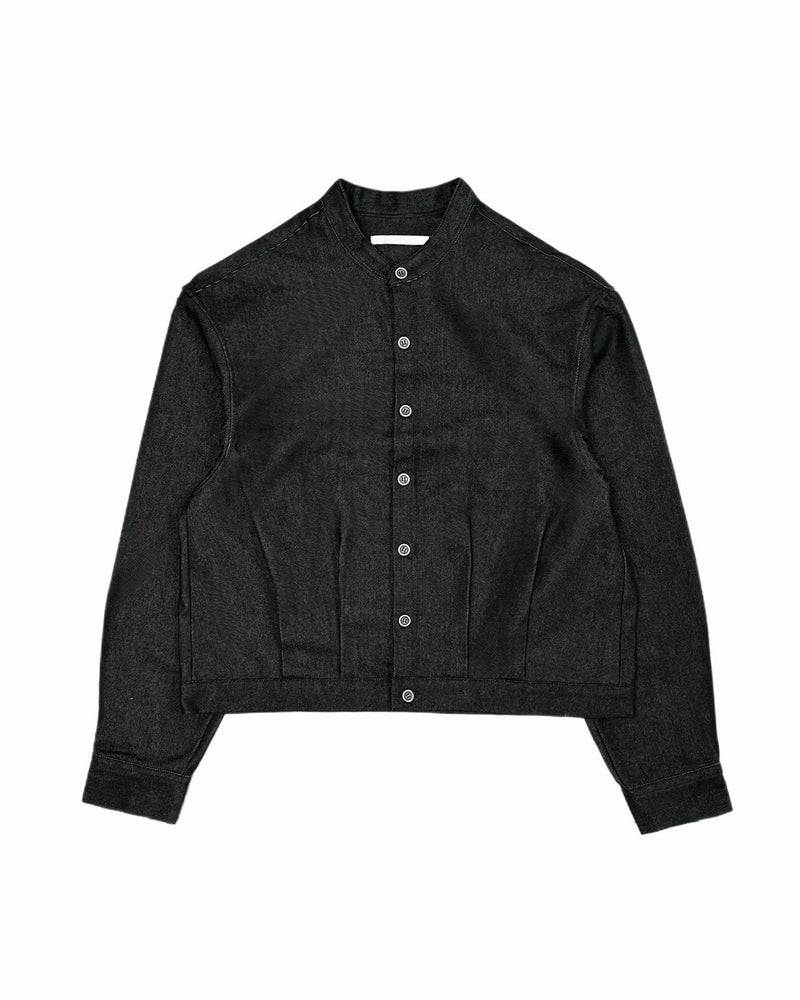 受注制【Chikashitsu +】no collar cropped jacket