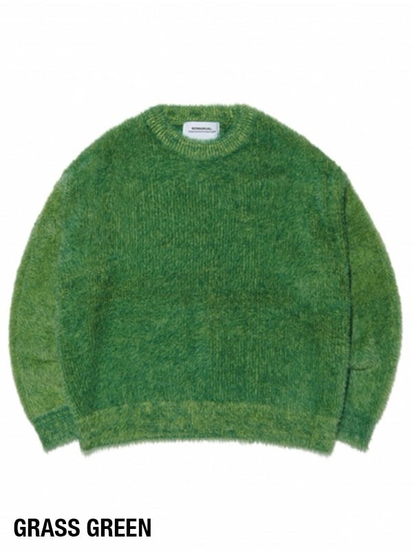 【NOMANUAL】CROPPED HAIRY KNIT (15color) / 【ノーマニュアル】クロップドヘアリー長袖ニット