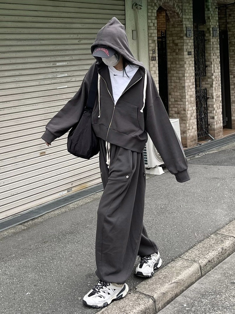 【Chikashitsu +】side button balloon sweat pants (3color)