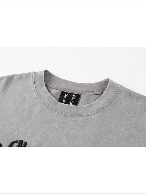 【MR. ENJOY DA MONEY】Cutting font short sleeves