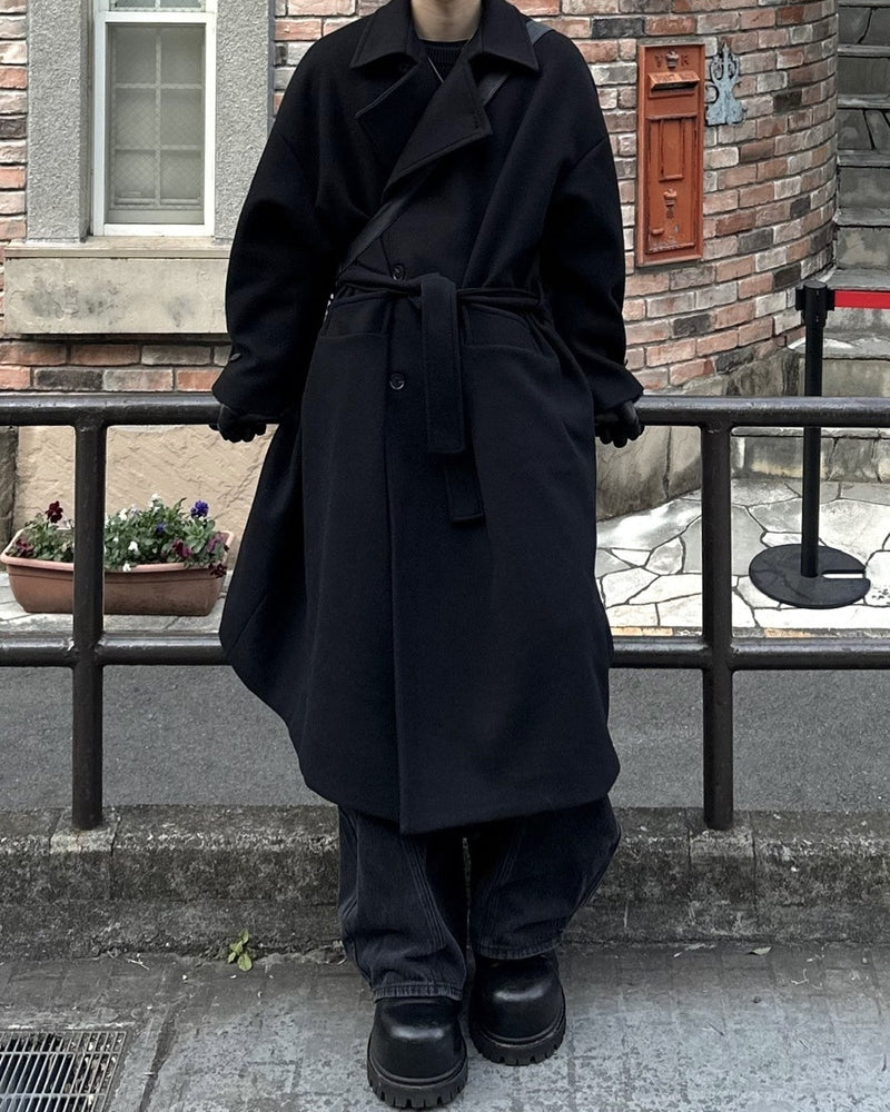 大阪店WEB限定【Chikashitsu +】oversized wool double coat (2color)