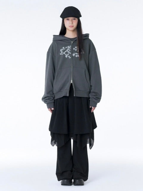 【Miseki seoul】Midnight star over zip-up hoodie