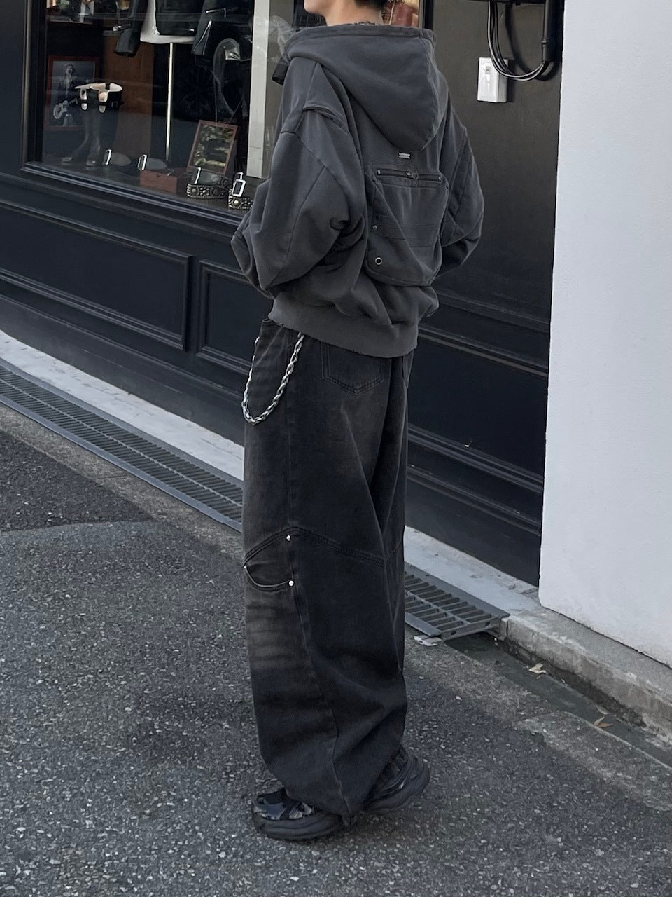 大阪店WEB限定【Chikashitsu +】double pocket wide denim pants (2color)