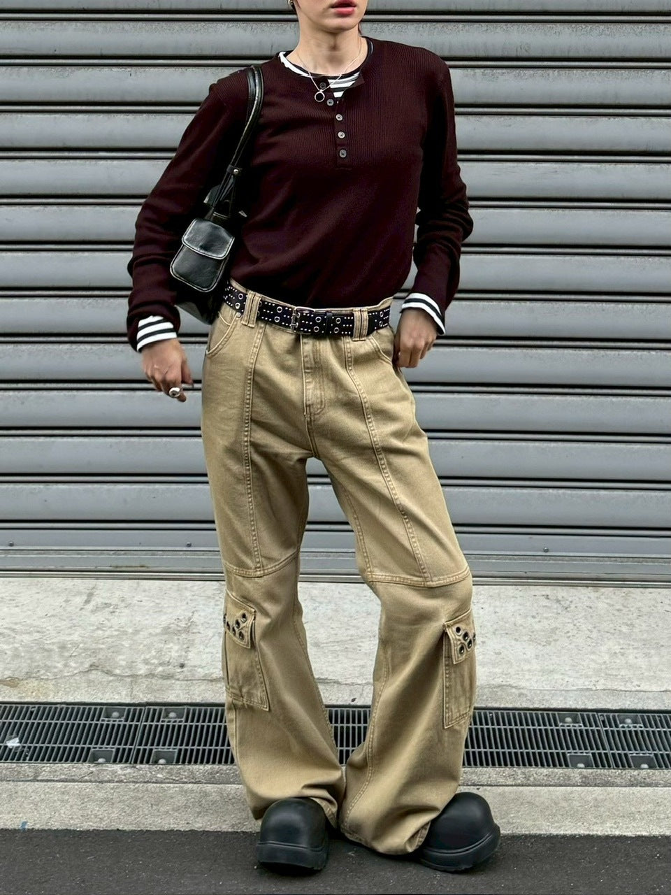 【Chikashitsu +】henry neck long sleeve knit (4color)