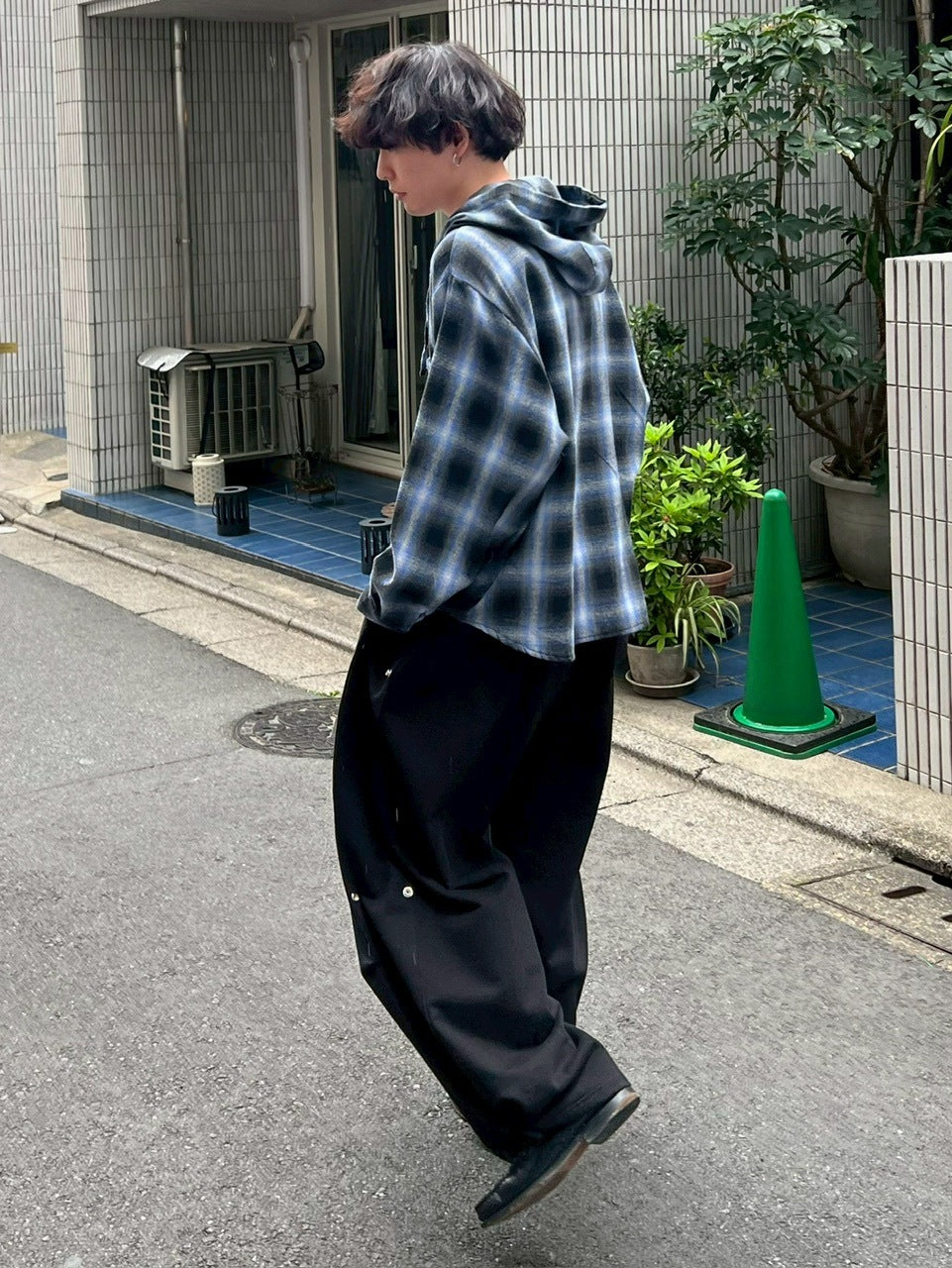 受注制【Chikashitsu +】side snap button sweat pants (2color)