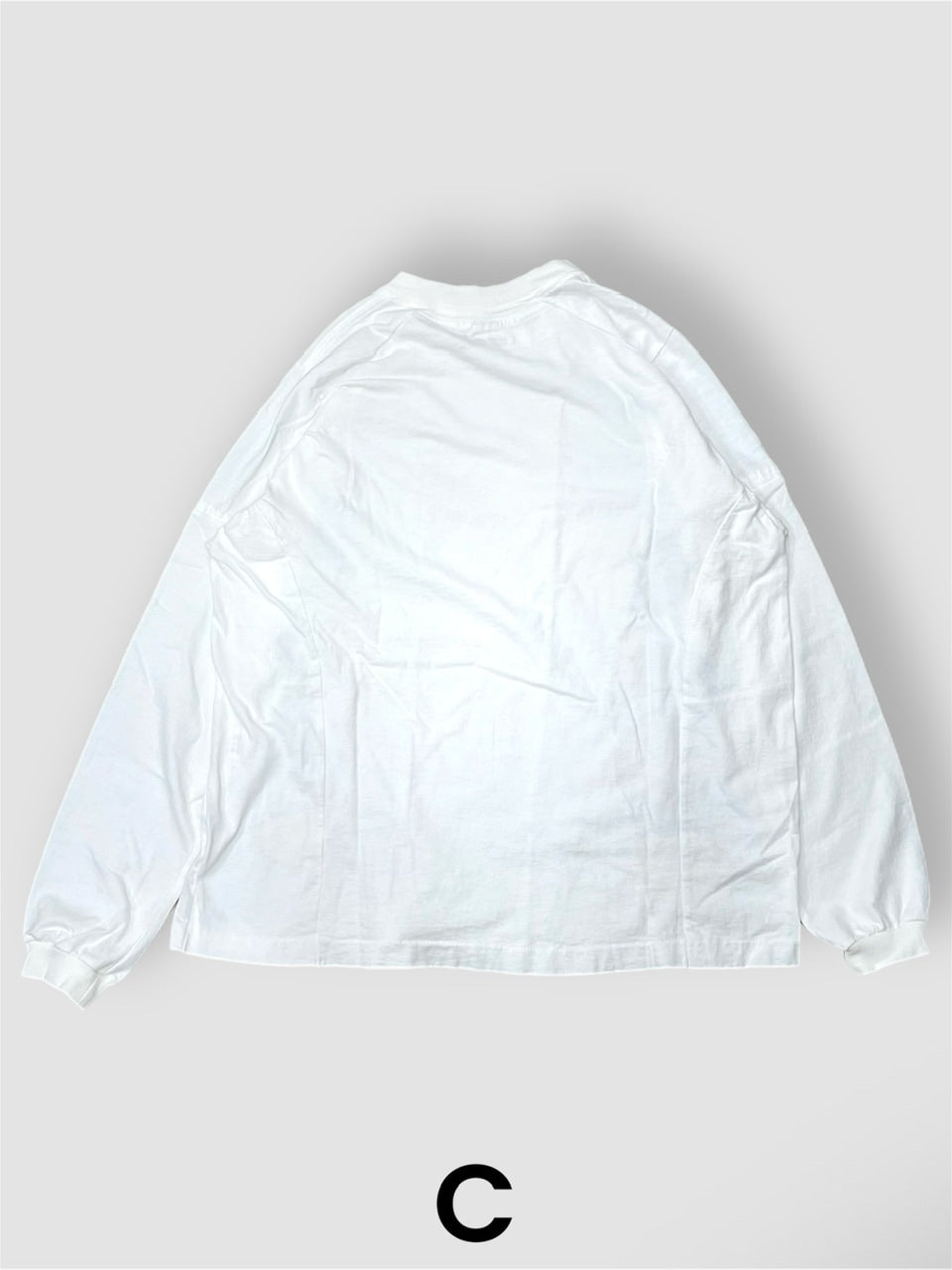 【Re +】cutting switch long sleeve (white)
