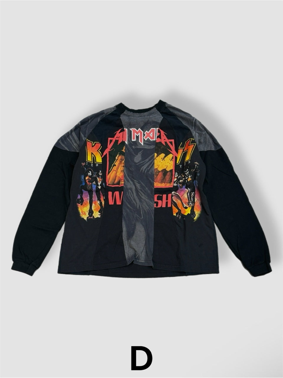 【Re +】cutting switch long sleeve (black)