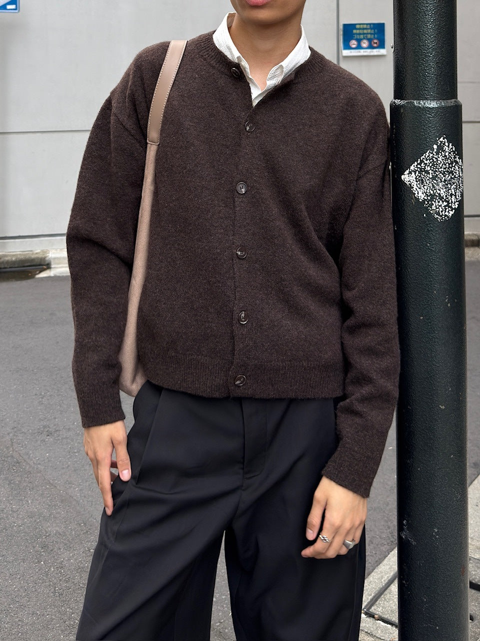 東京店WEB限定受注制【Chikashitsu +】soft touch crew neck knit cardigan / 【チカシツプラス】ソフトタッチクルーネックニットカーディガン (4color)