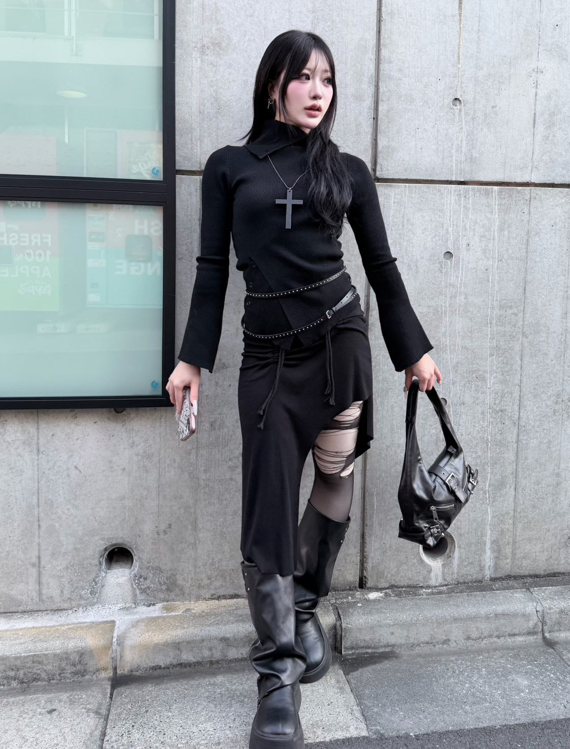 3/1 20:00発売 受注制【nmtc +】diagonal button knit / 【エヌエムティーシープラス】ダイアゴナルボタンニット (2color)