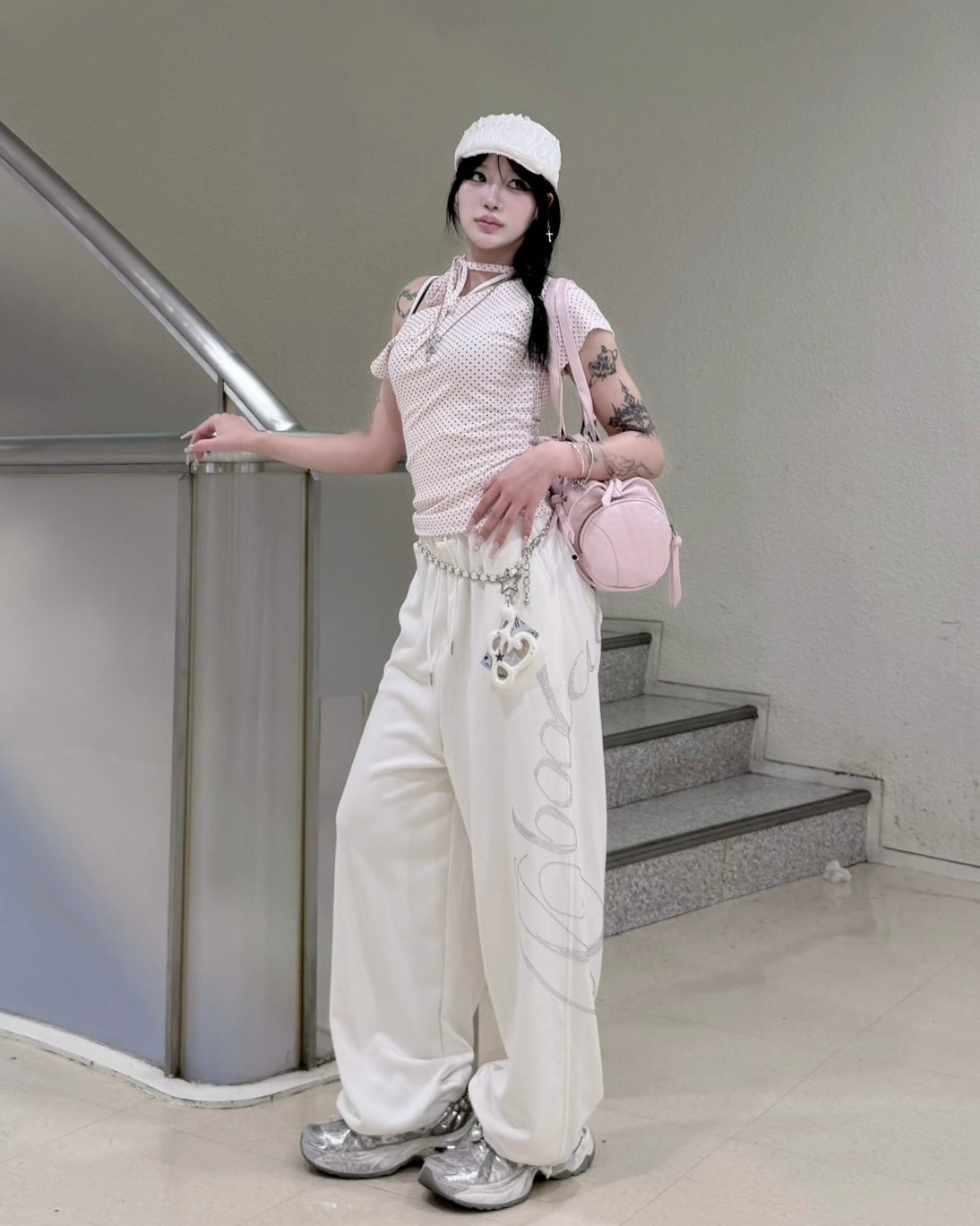 受注制【nmtc+】Neut Crystal Drawstring Pants (2color)