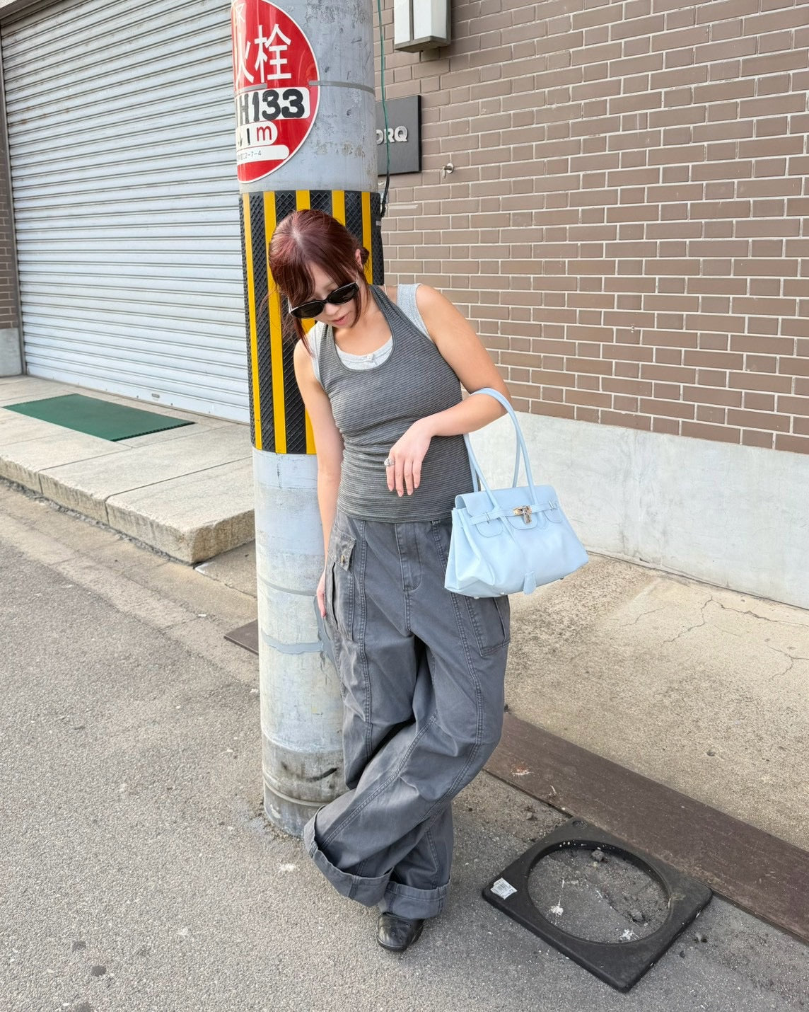 【OaKS】Deep-dyed Cut-out Pants (2color)
