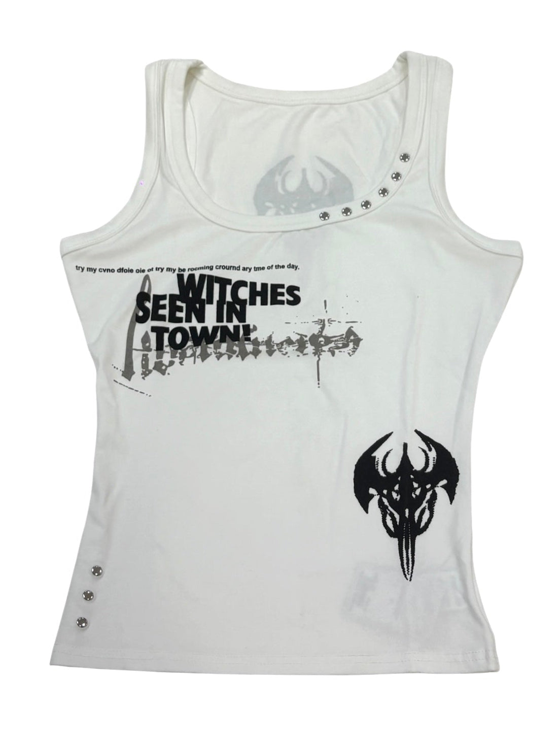 国際配送【Never mind the XU】slim fit studs sleeveless (2color)