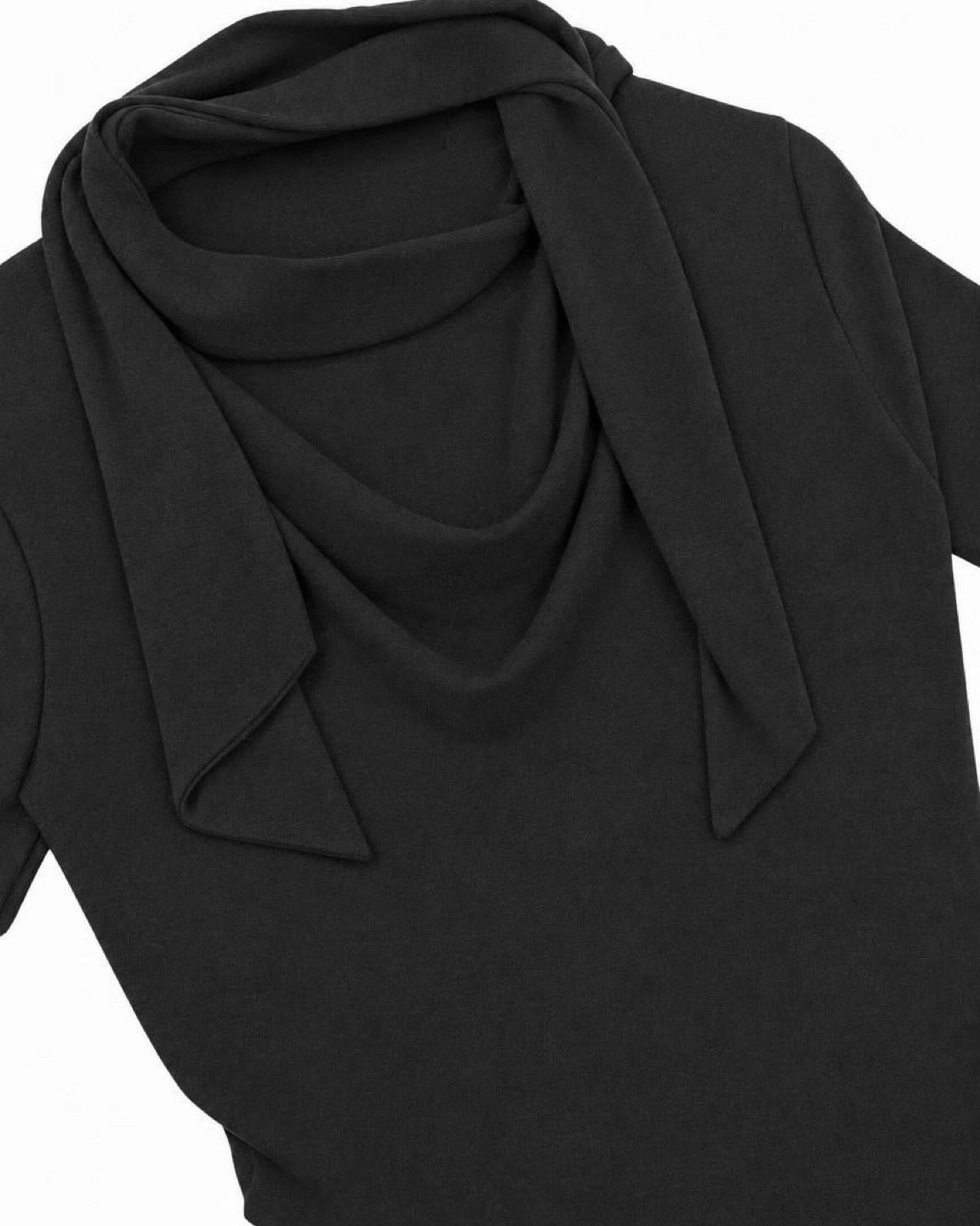 受注制【nmtc+】long tie drape tee (2color)