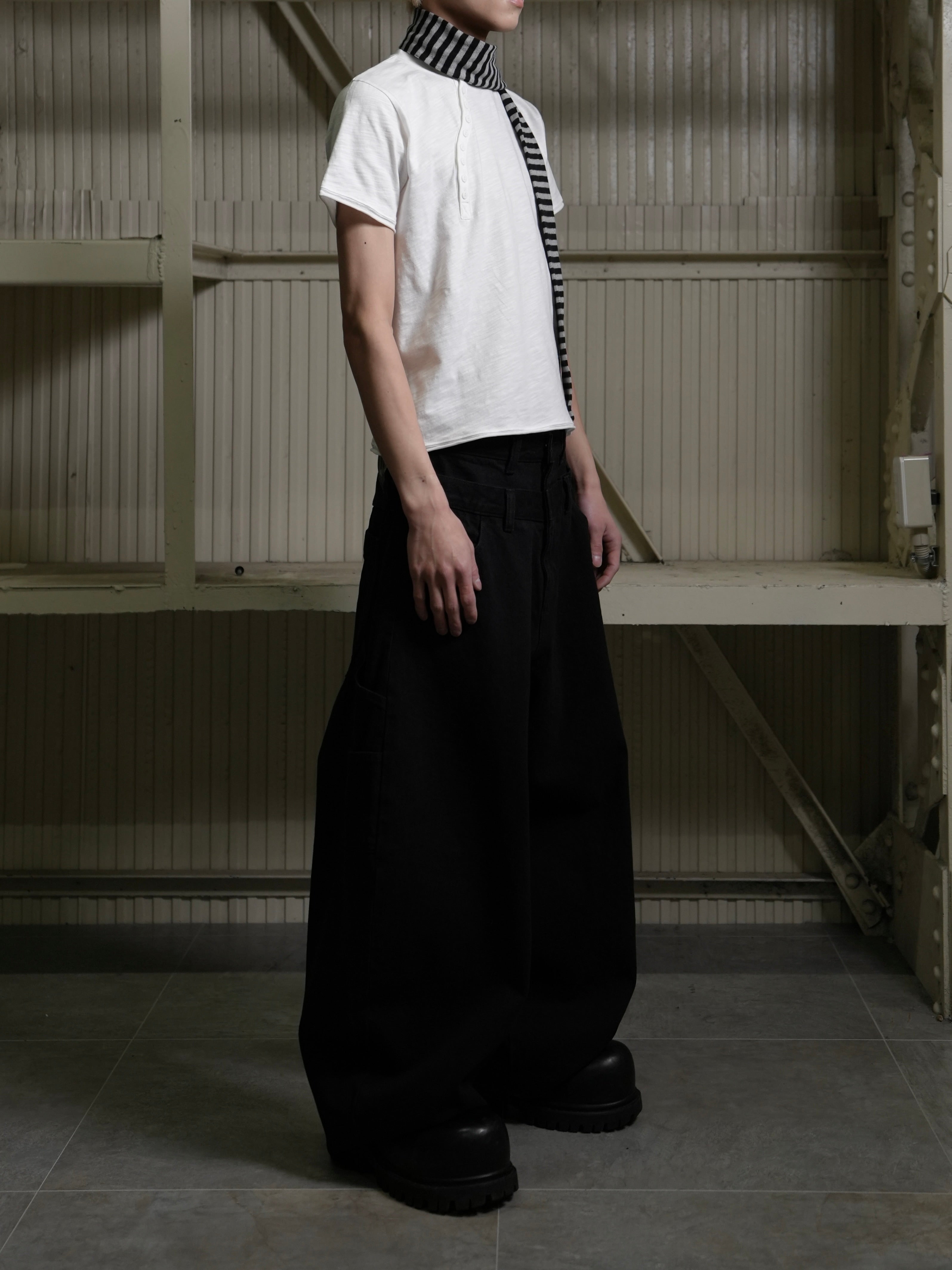 【Lee fi Ne】Double Waist Baggy Jeans