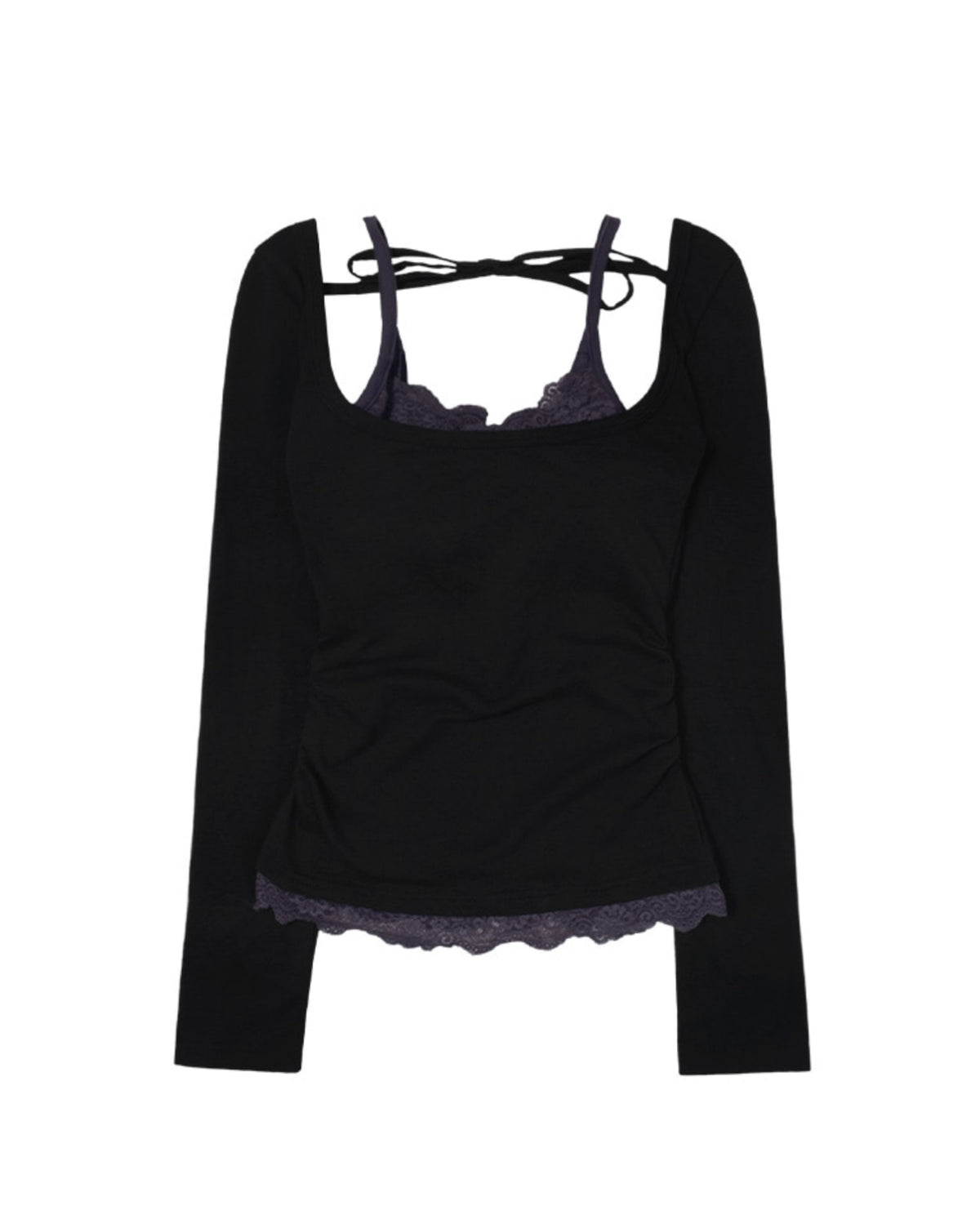 【FANCY CLUB】LACE LAYERED LONG SLEEVE