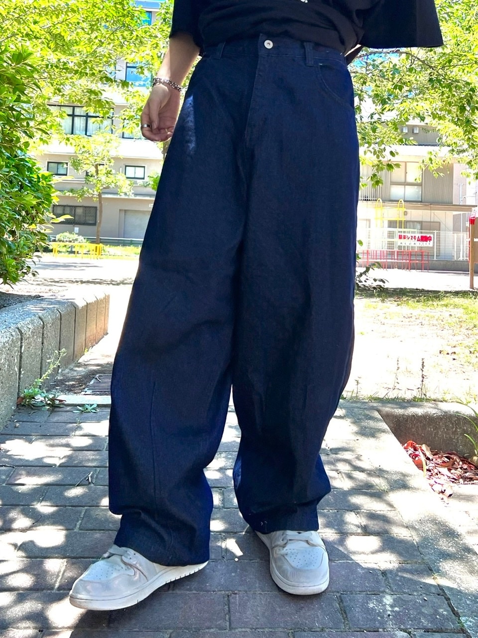 受注制【Chikashitsu +】super wide denim pants (4color)