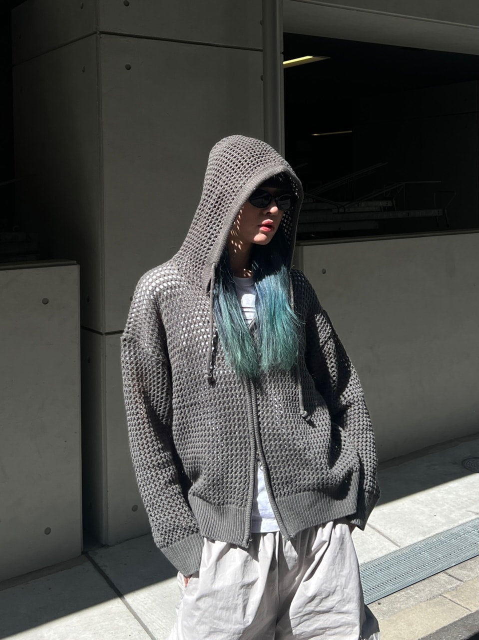 受注制【Chikashitsu +】mesh zip hoodie (5color) / 【チカシツプラス】メッシュ長袖ジップパーカー