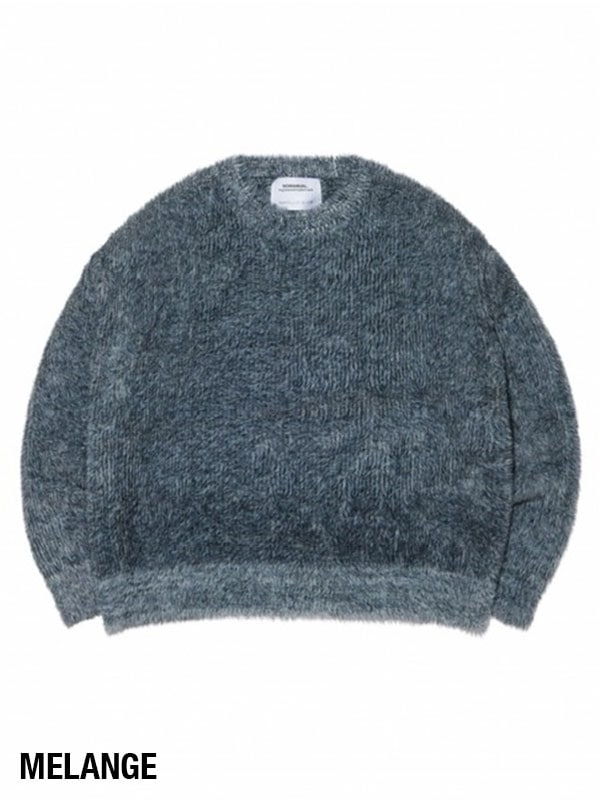 【NOMANUAL】CROPPED HAIRY KNIT (15color) / 【ノーマニュアル】クロップドヘアリー長袖ニット