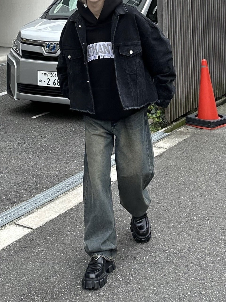 受注制【Chikashitsu +】vintage wash semi wide denim pants / 【チカシツプラス】ヴィンテージウォッシュセミワイドデニムパンツ