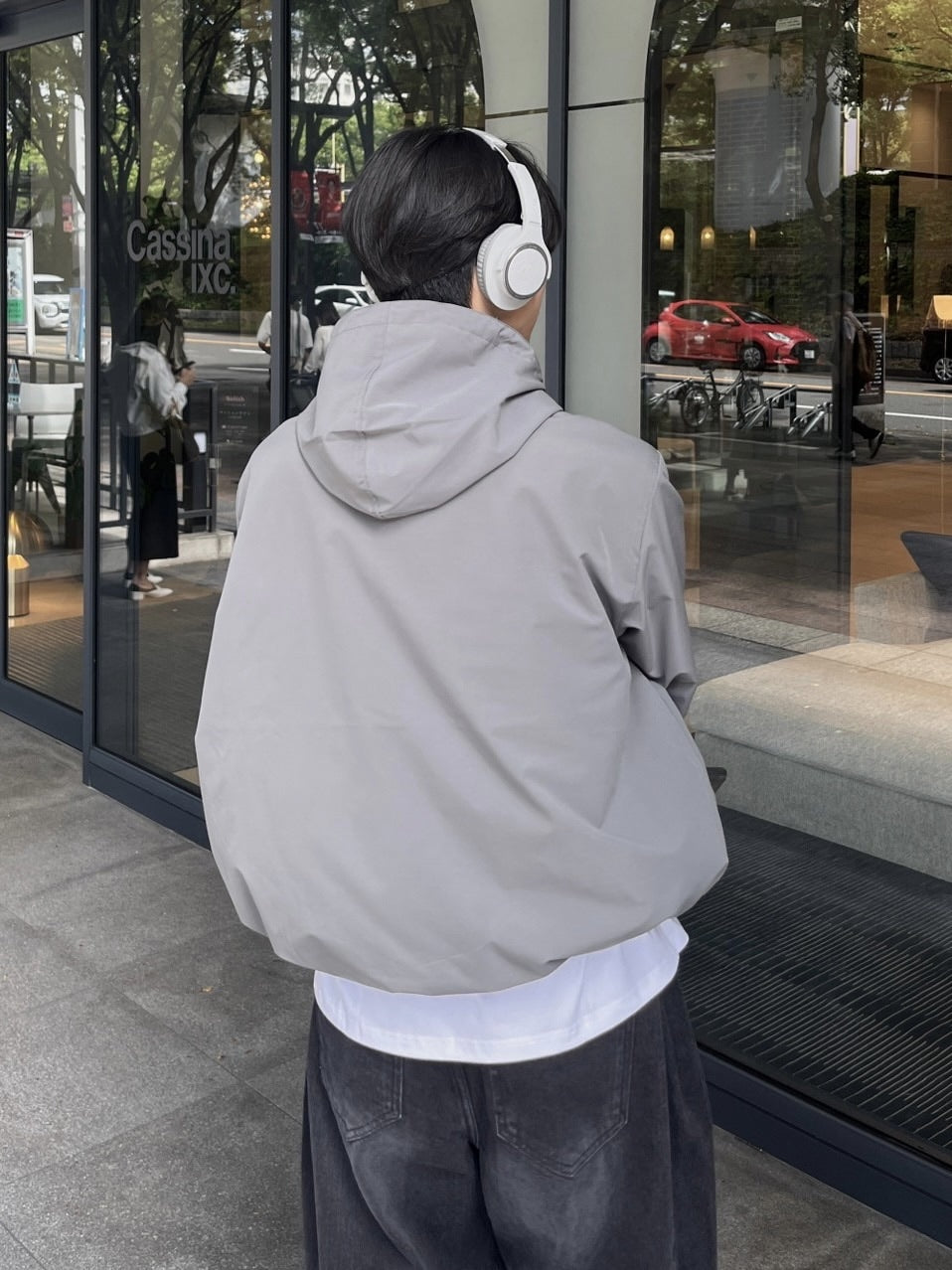 受注制【Chikashitsu +】unisex cropped hooded blouson (3color) / 【チカシツプラス】ユニセックスクロップドフード長袖ブルゾン