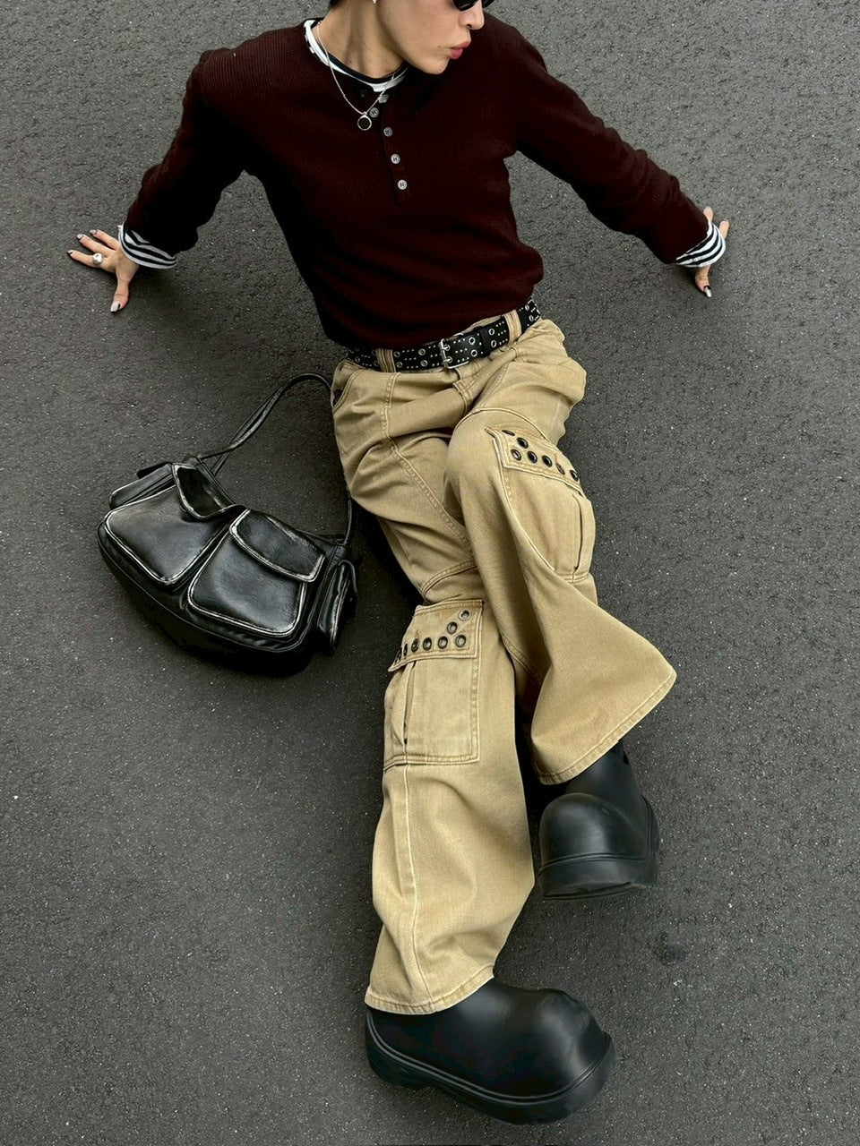 【Chikashitsu +】henry neck long sleeve knit (4color)