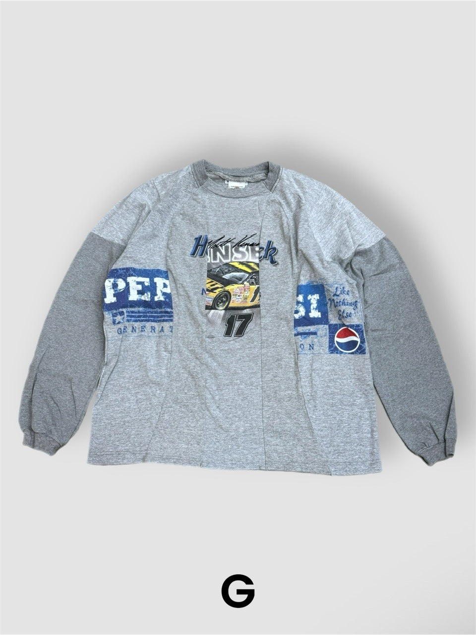 【Re +】cutting switch long sleeve (gray)