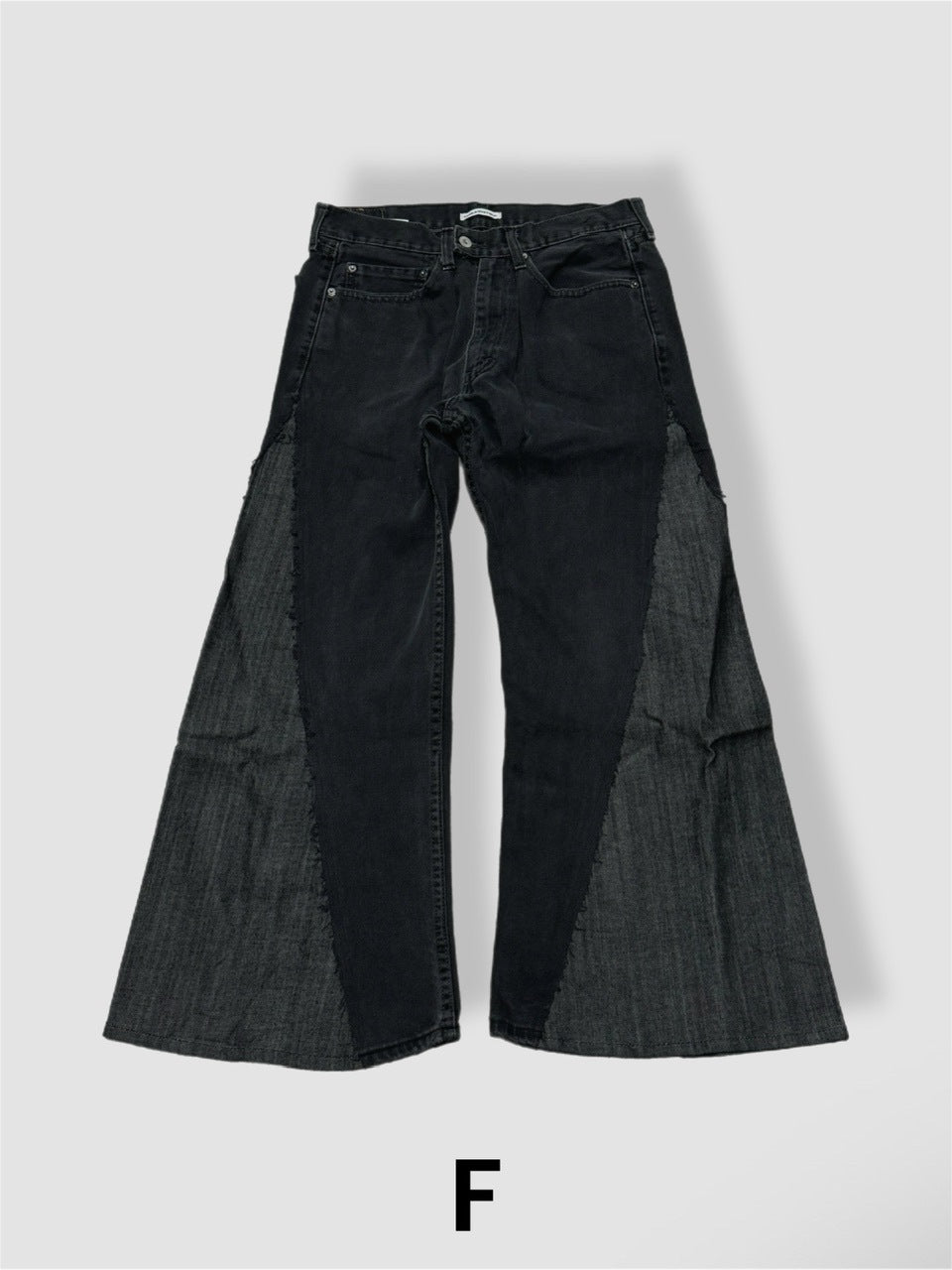 【Re +】newold docking flare denim pants (black)