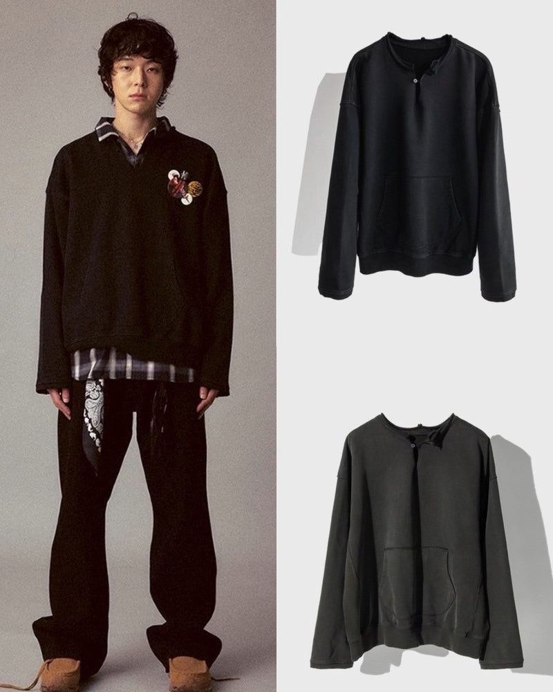 【Cord】Round Cut Vent Crew-neck