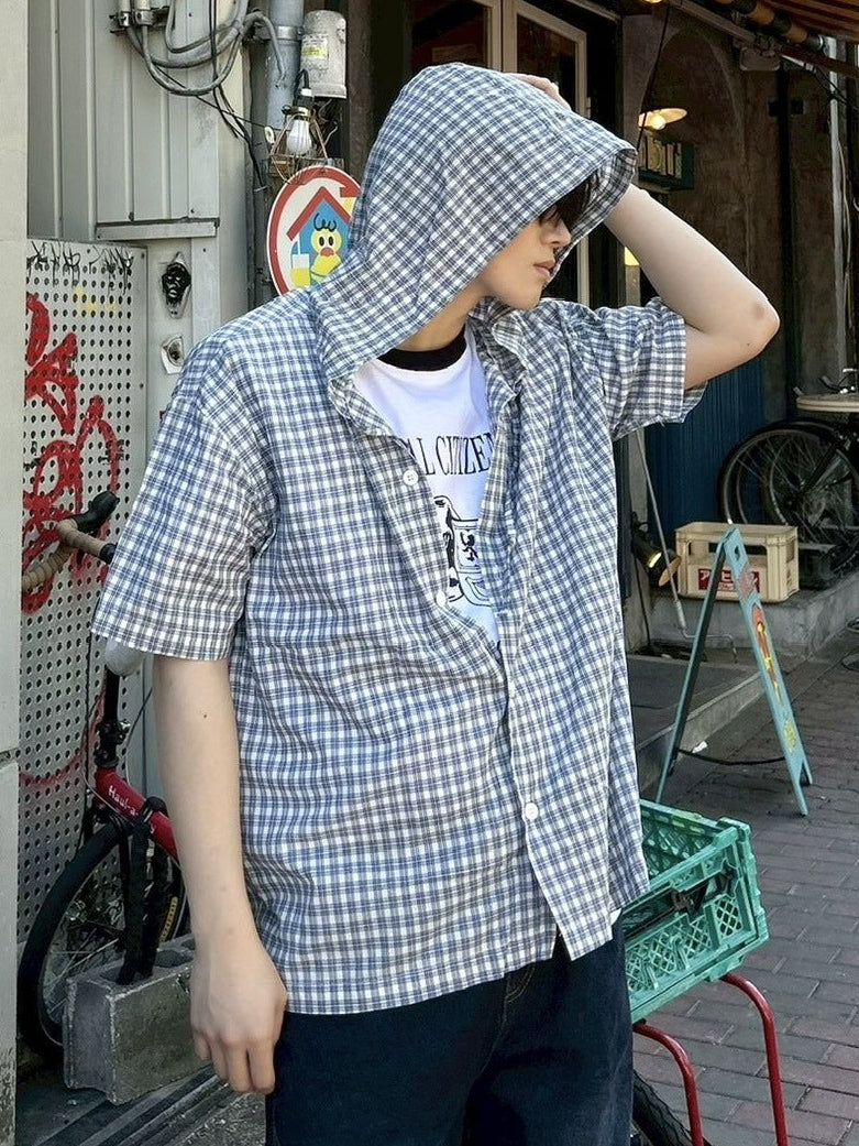 【youll】check shirt hoodie (2color)