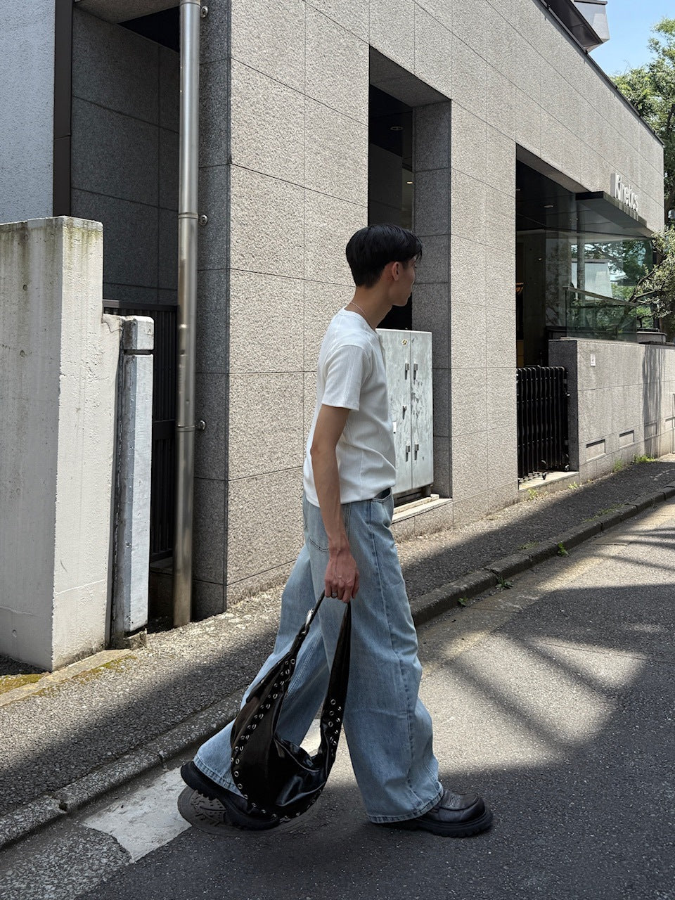 【Chikashitsu +】henry neck half sleeve tee (3color) / 【チカシツプラス】ヘンリーネック半袖Tシャツ