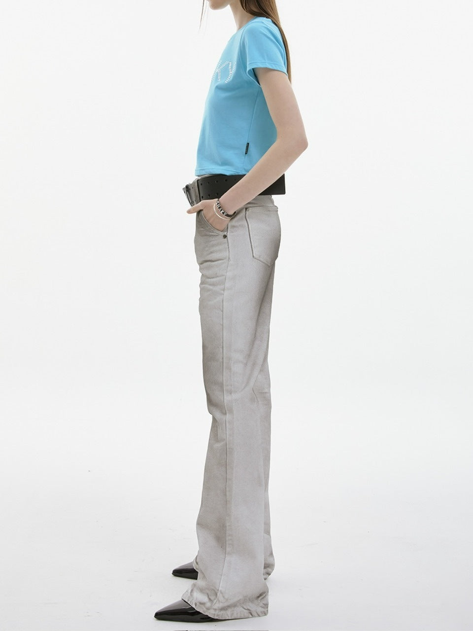 【ESC STUDIO】attractive bootcut jeans/ 【イーエスシーステュディオ】アトラクティブブーツカットデニムパンツ