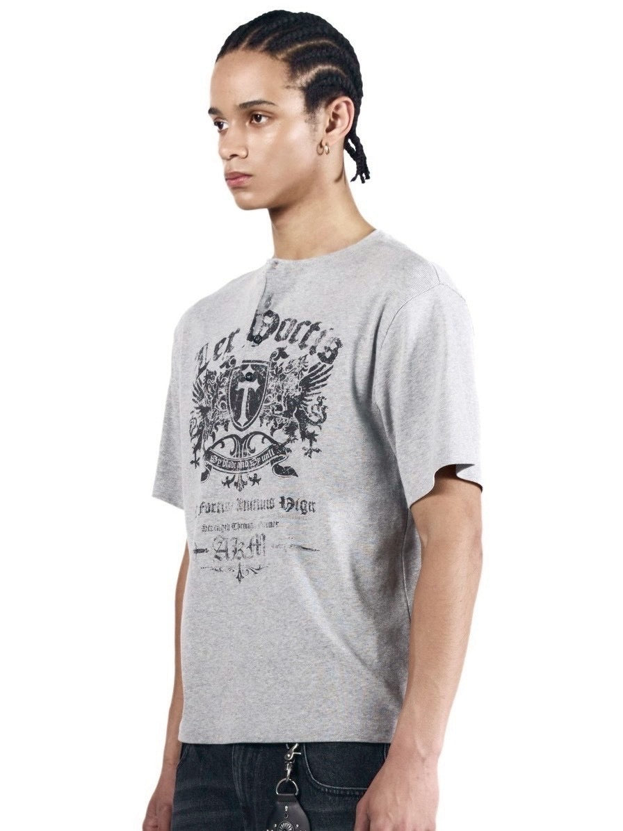 【AAKAM】Shield Henry Neck Half Top