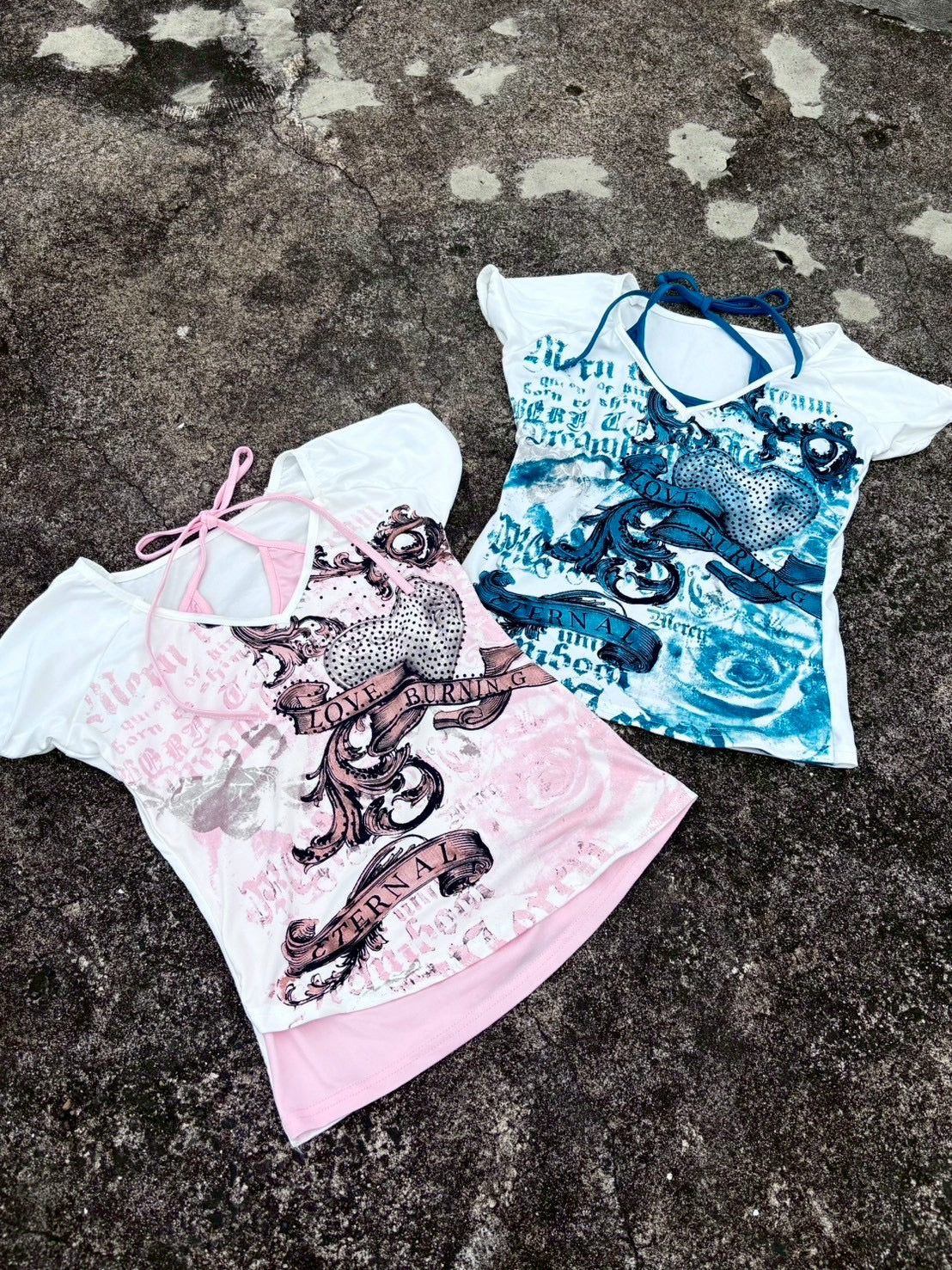 7/11 20:00発売　国際配送【BABY09】vintage fairy layered tee (2color)