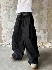 【Lee fi Ne】Herringbone Layered Baggy Jeans