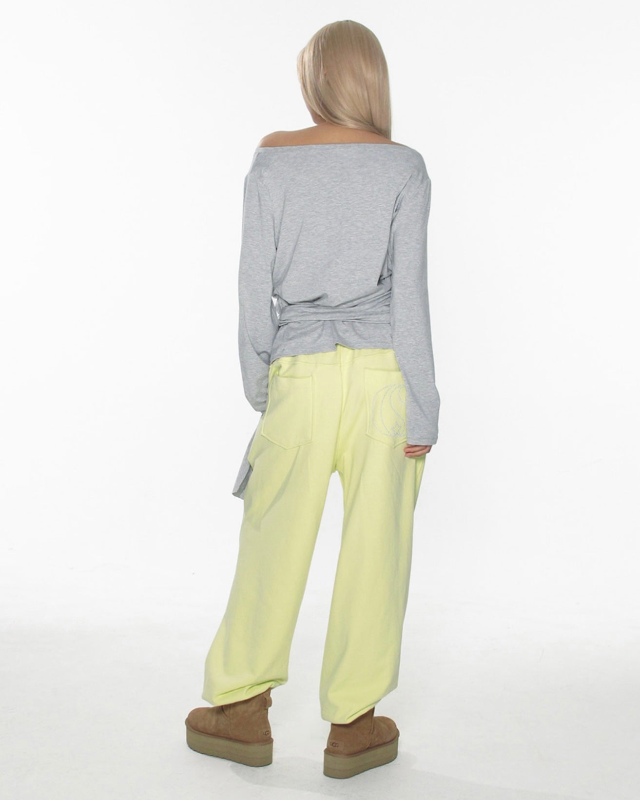 【CRANK】CURVED RIVET JOGGER PANTS