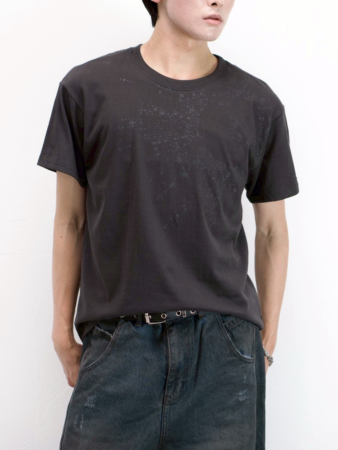 受注制【Chikashitsu +】sunshine printing crop tee (4color)