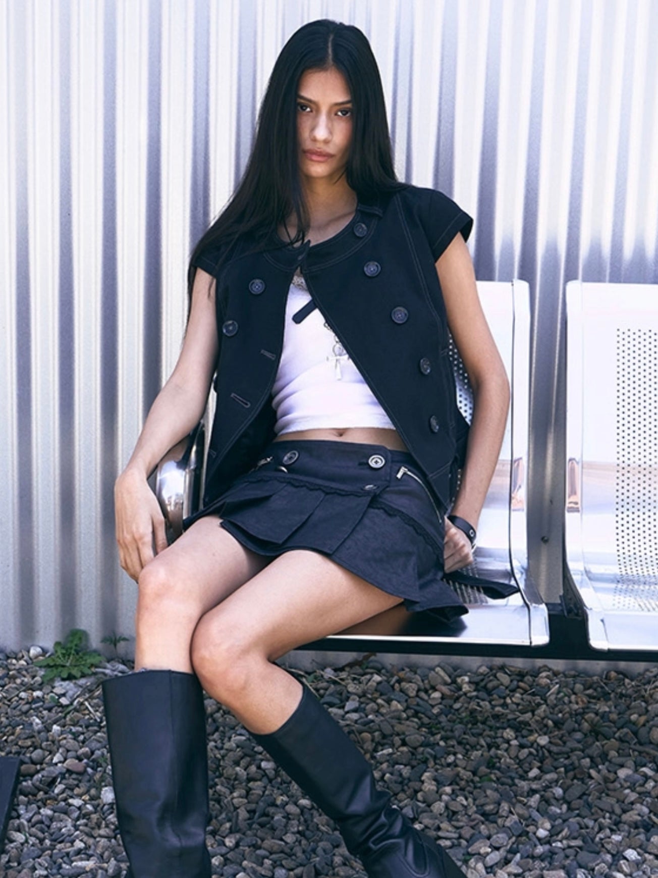 6/6 20:00発売【NOT KNOWING】Short Sleeve Double Jacket