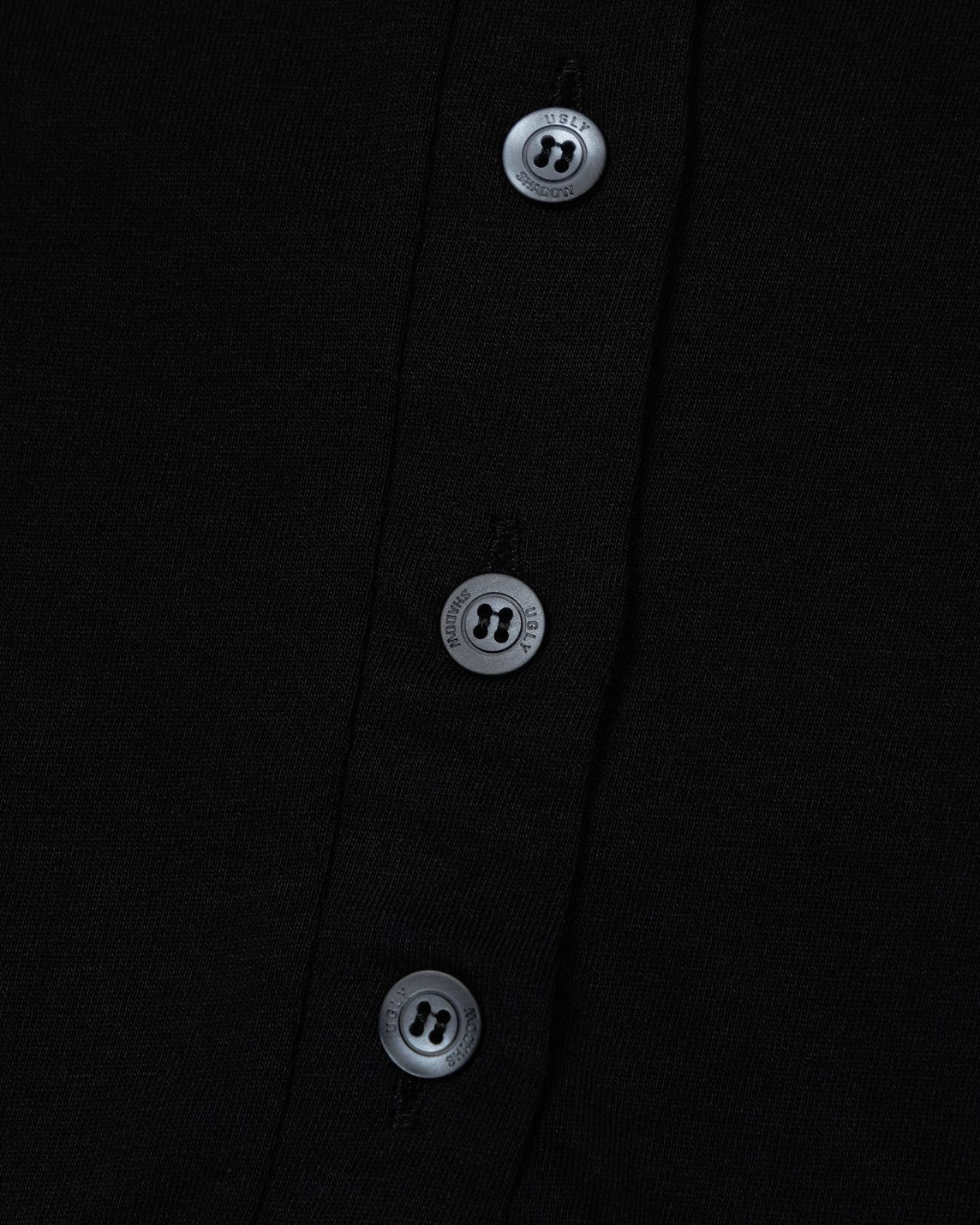 【Uglyshadow】PLACKET RIBBED T-SHIRT