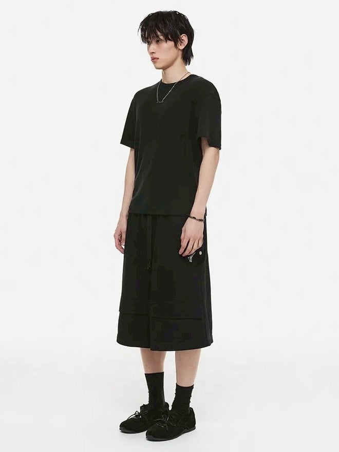 【DNSR】Cool Tencel Waffle Crop T-Shirt