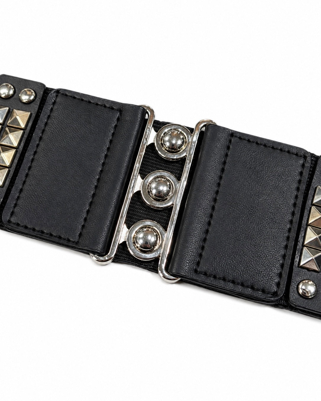 受注制【Never mind the XU】WIDE PYRAMID STUDDED BELT