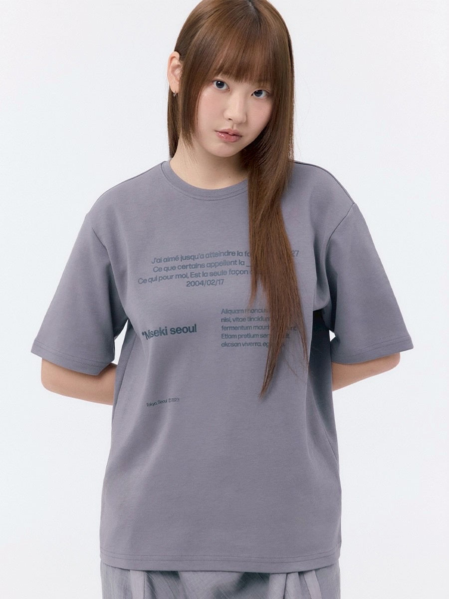 【Miseki seoul】Miseki typography short sleeves