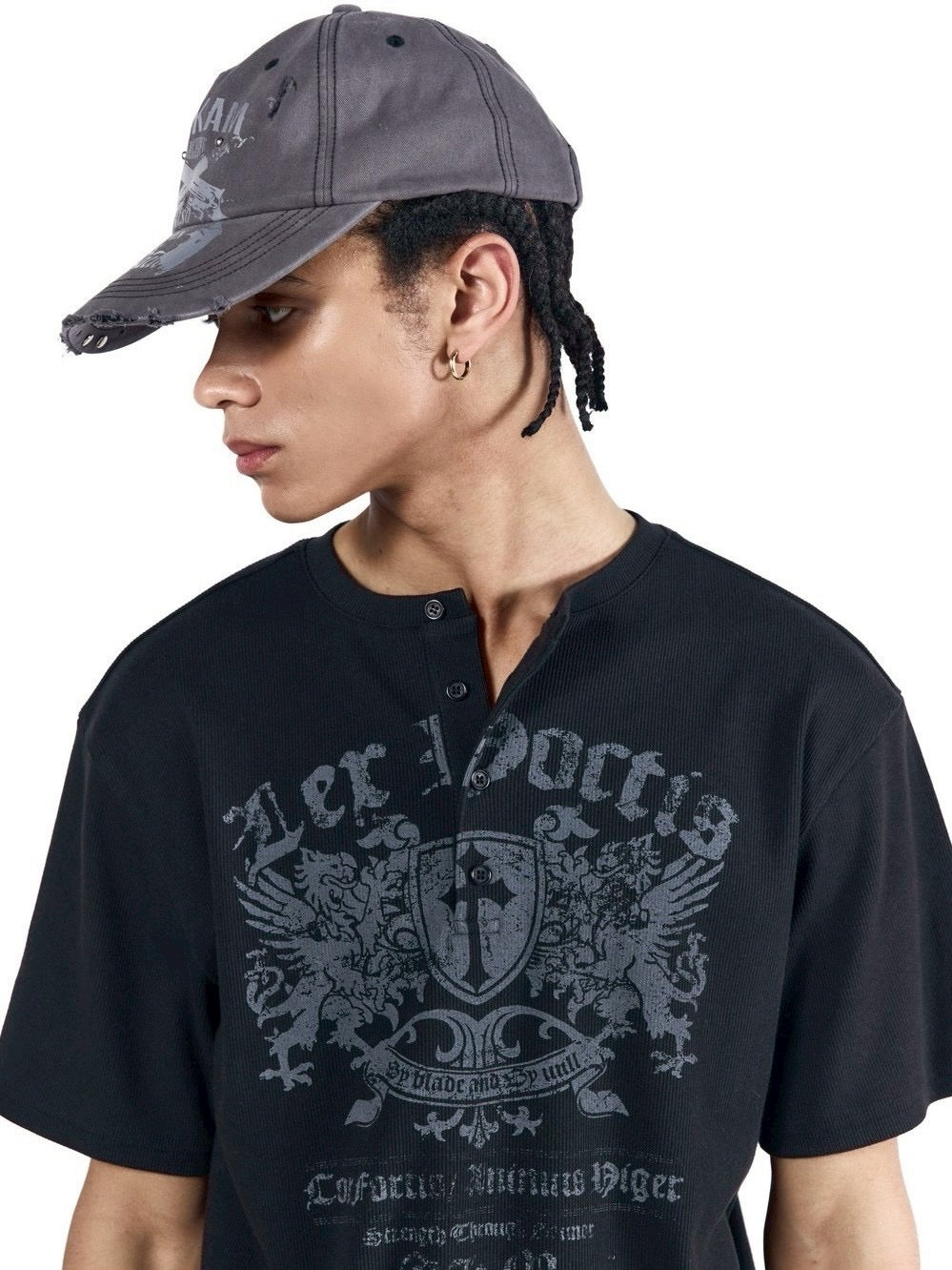 【AAKAM】Pistol Studded Ball Cap