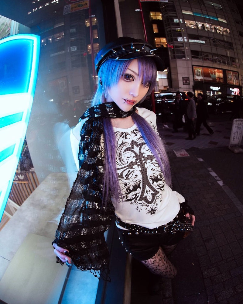 【BABY09】 vintage cross stone long sleeve
