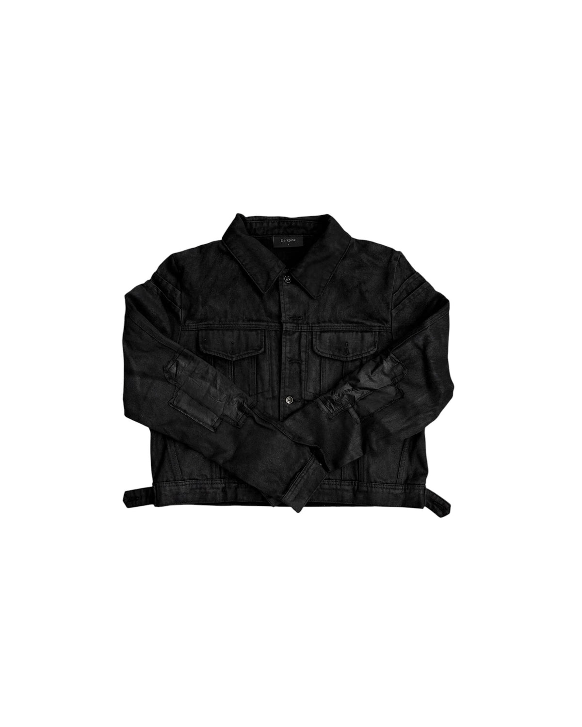 国際配送【Never mind the XU】Waxed Damage Cropped Denim Jacket