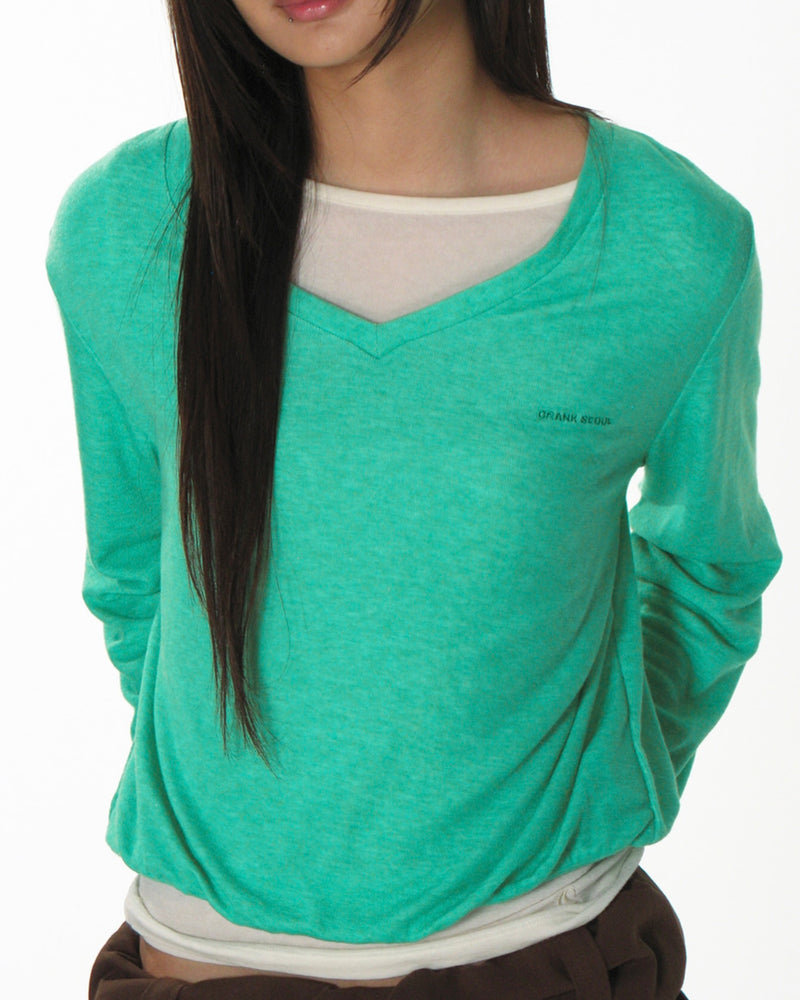 【CRANK】SOFT V-NECK KNIT