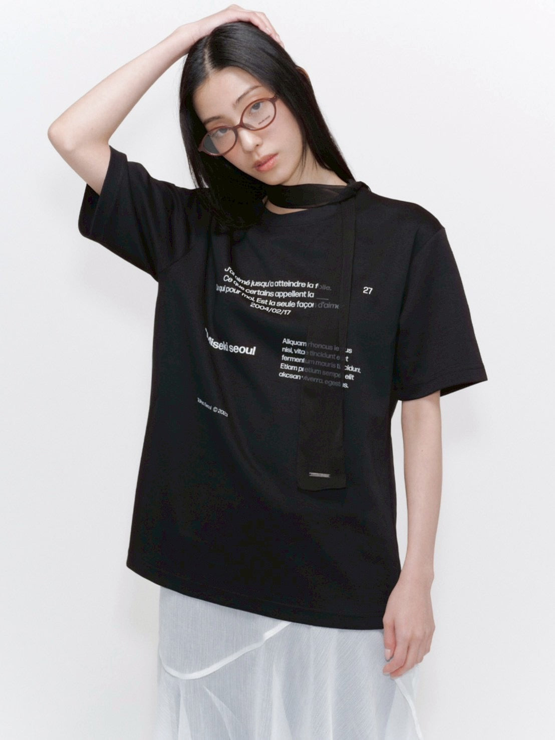 【Miseki seoul】Miseki typography short sleeves