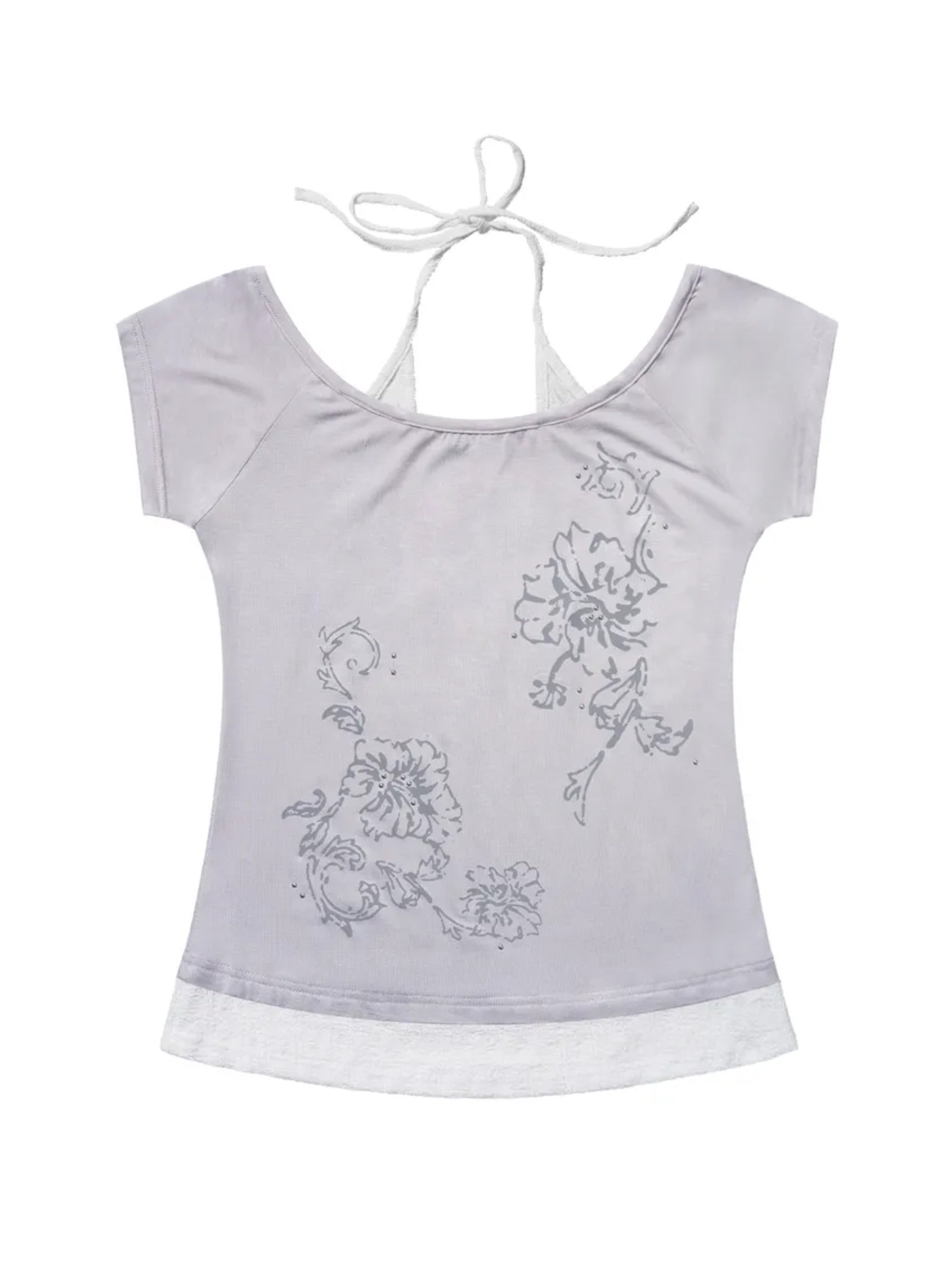 【FANCY CLUB】ROSY HALTER OFF-SHOULDER TOP