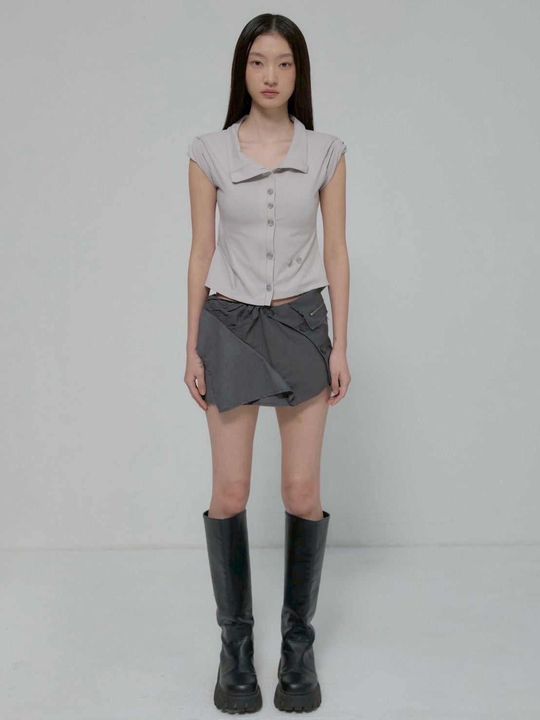 6/22 21:00発売【FLAREUP】Paneled Half Shirts